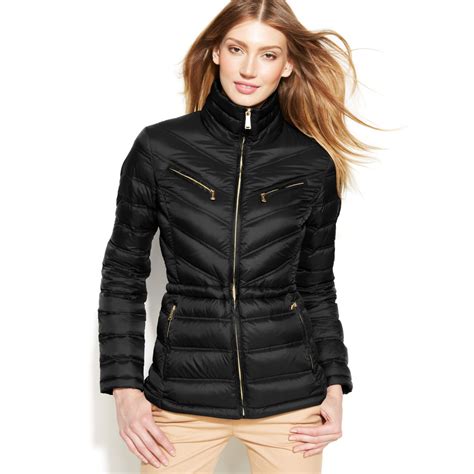 michael michael kors long packable down puffer jacket|Michael Kors puffer jacket ladies.